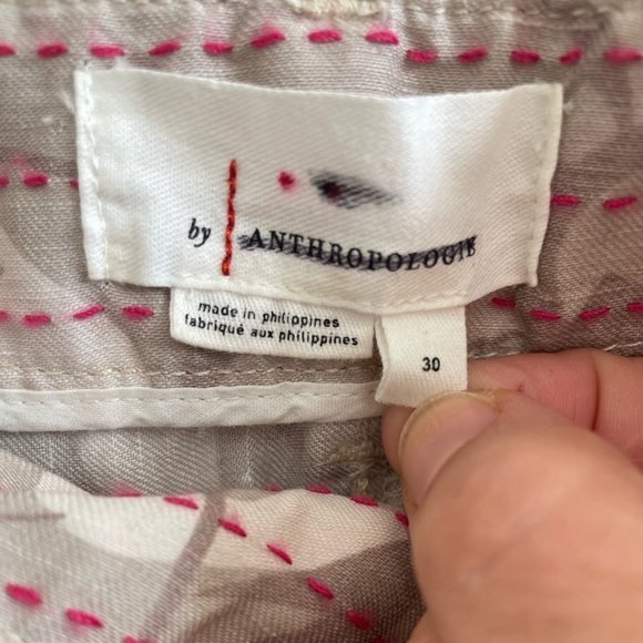 Anthropologie Floral Print Charlie Trousers. Size 30 - Picture 6 of 12